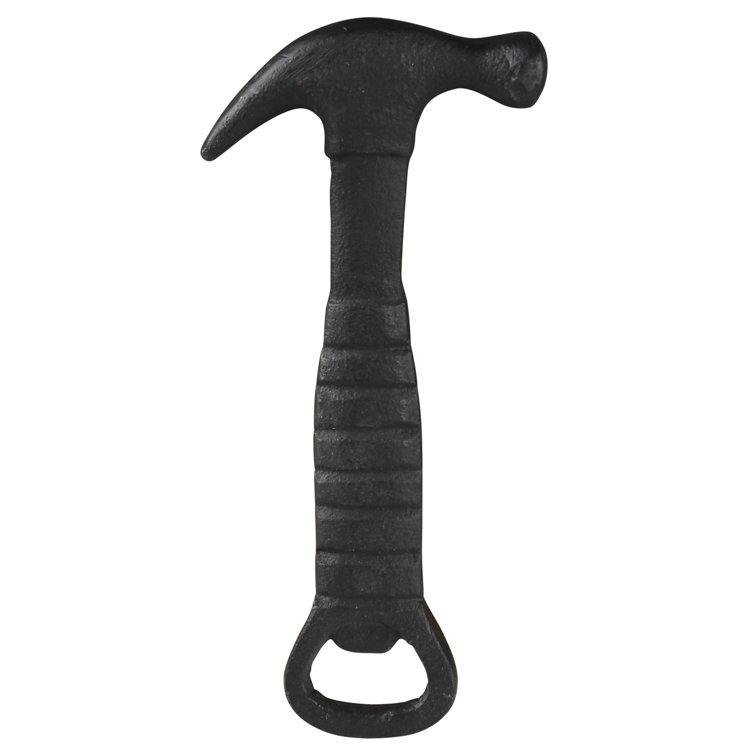 Gracie Oaks Bottle Opener, Hammer, Black Wayfair